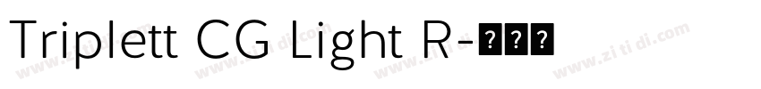 Triplett CG Light R字体转换